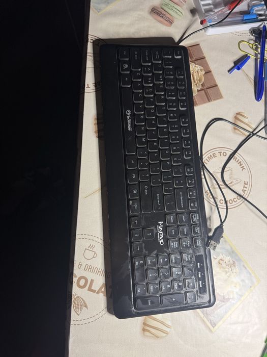 Tastatura gaming Marvo K616 Rainbow, Negru