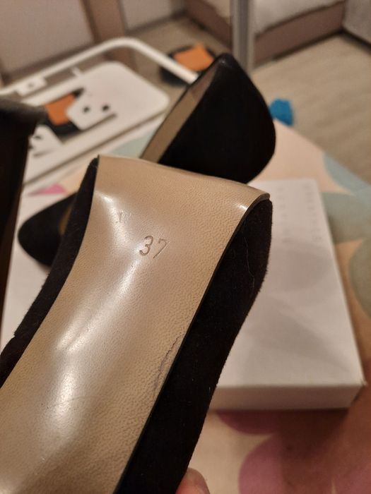 Pantofi Botta, piele întoarsă 37 (incalta 38)