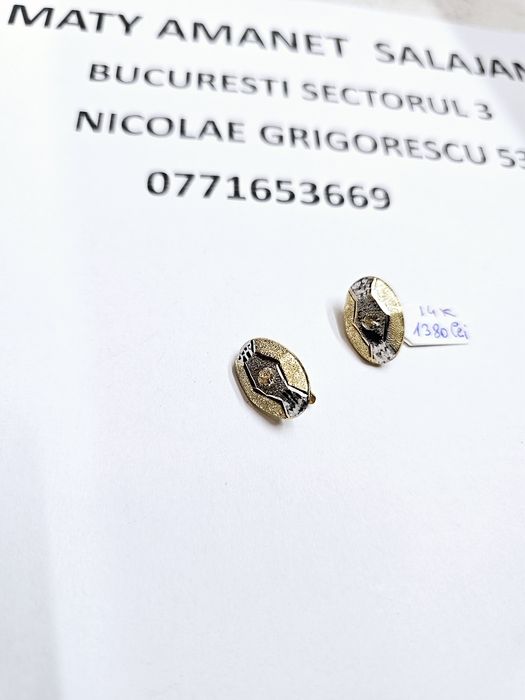 Vand cercei din aur 14 k 2.62 g cod 978