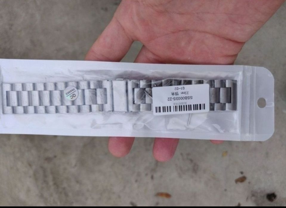 Curea metalica metal inox gri argintie 22 22mm noua Seiko tissot