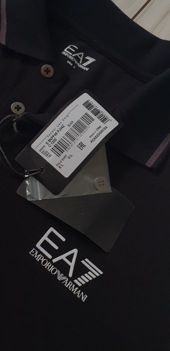 Emporio Armani EA7 Pique Pima Cotton L НОВО! ОРИГИНАЛ Мъжка Тениска