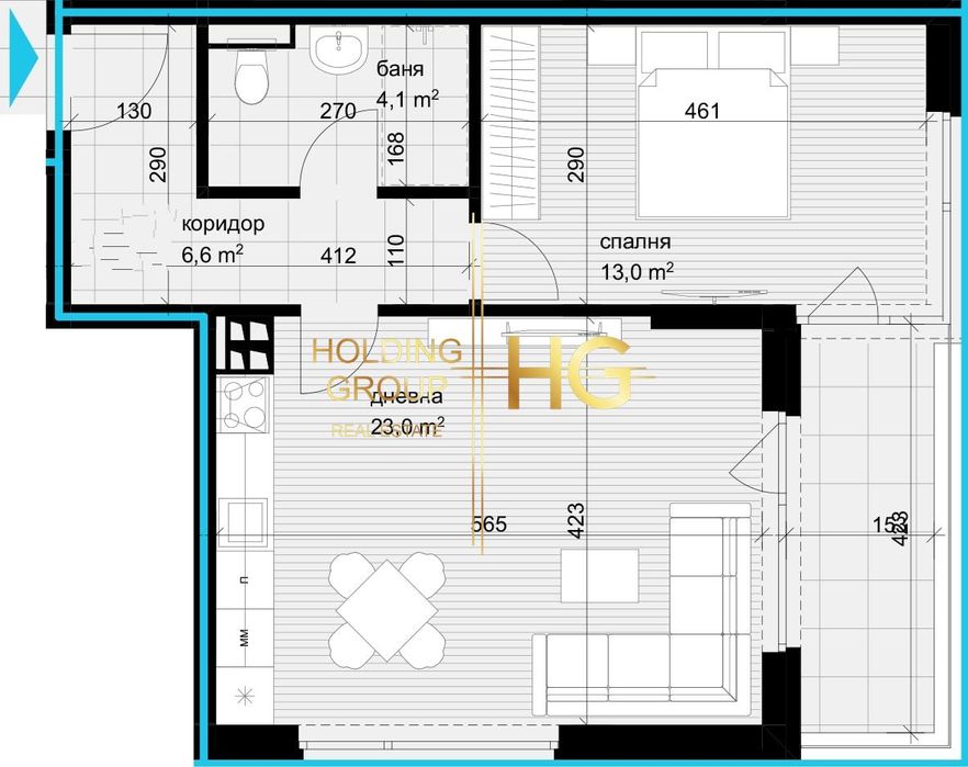 Продава се Двустаен апартамент в Варна, Аспарухово - 77 кв.м за 1624 €/кв.м - Снимка #1
