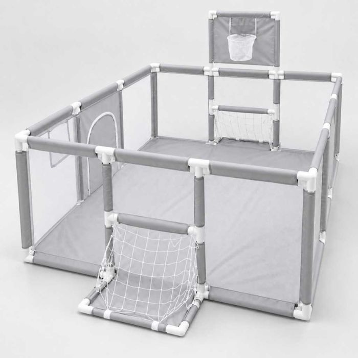 Детска кошара за игра 3в1 с баскетболен кош и футболна врата, 230×118×102 см, 6м+
