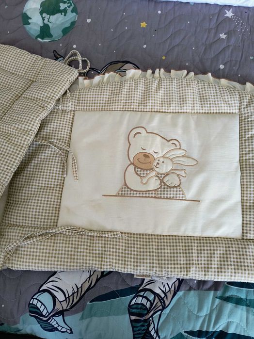 Set lenjerie patut bebe 60*120, Mamo Tato, 9 piese