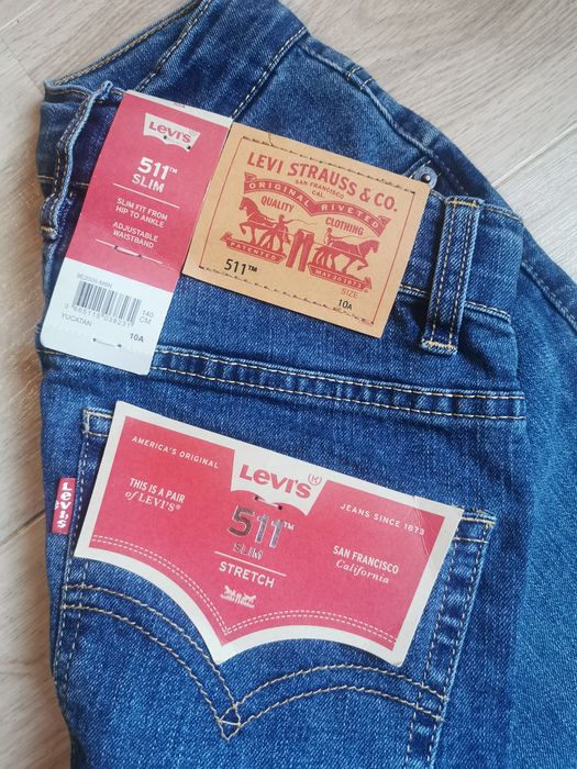 Оригинални детски дънки Levis 511  SlimFit 140 см