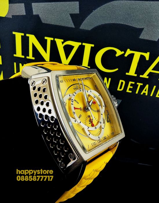 INVICTA S1 Rally Swiss Yellow 48 mm, Инвикта нов ръчен часовник
