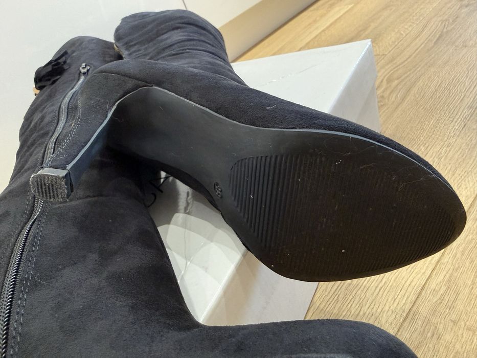 Велурени ботуши над коляното, 38 номер