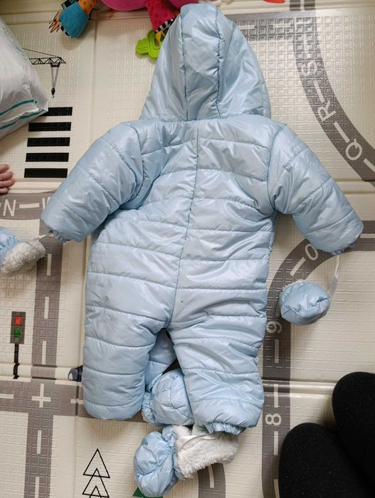 Зимен бебешки гащеризон мече