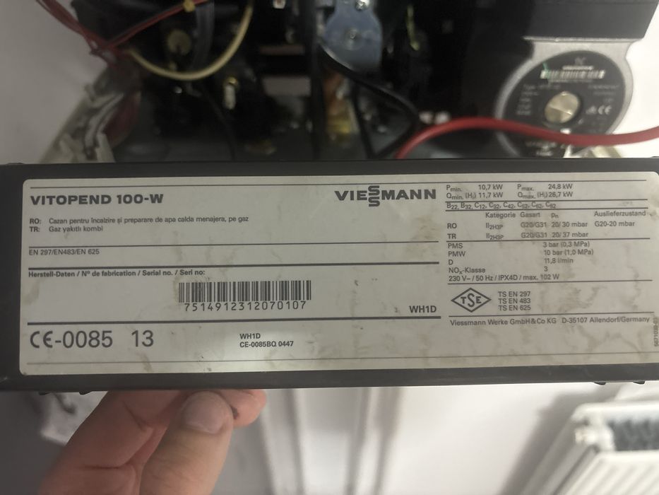 Dezmembrez centrală Viessmann Vitopend 100