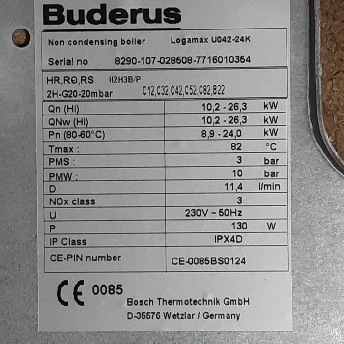 Piese de schimb BUDERUS LOGAMAX U042-24K