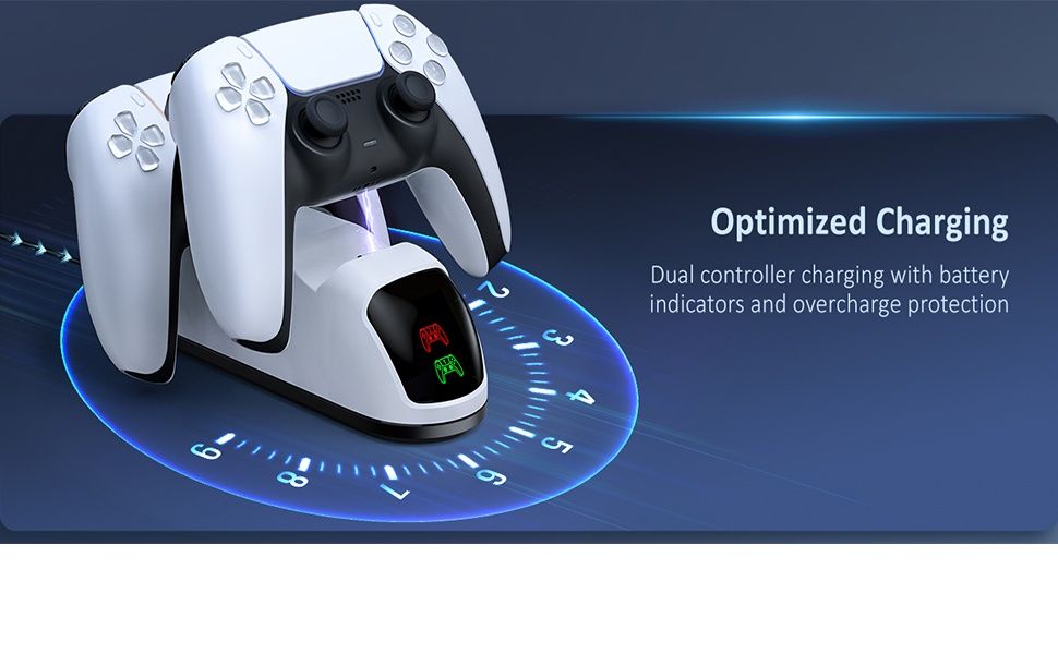 Dublu incarcator controller fast charge psp 5 ps 5 PlayStation 5 led