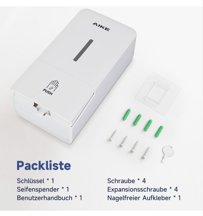 Dozator săpun lichid  800ml Aike AK 1006 montaj perete șampon gel duș