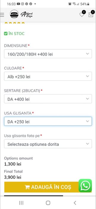 Pat casuta Theo 2 cu saltea