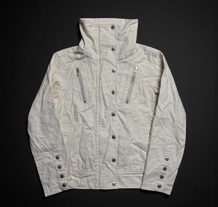 джакет rose bud hip jean high neck zip jacket