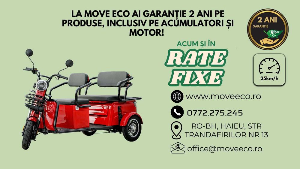 Triciclu electric persoane 2 locuri P1-00 EEC