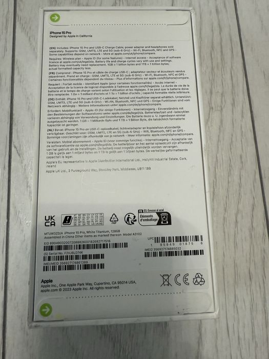 iPhone 15 Pro ,White, 128GB , Sigilat
