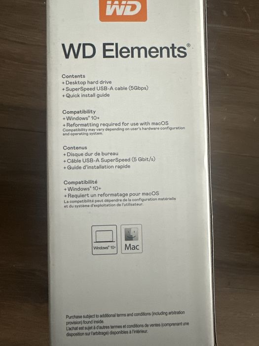 Memorie externa WD Elements 22 tb