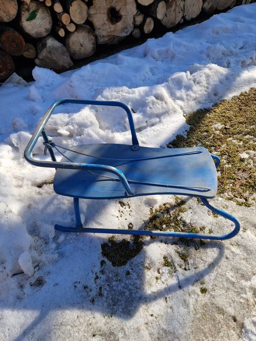 Sanie albastra cu spatar