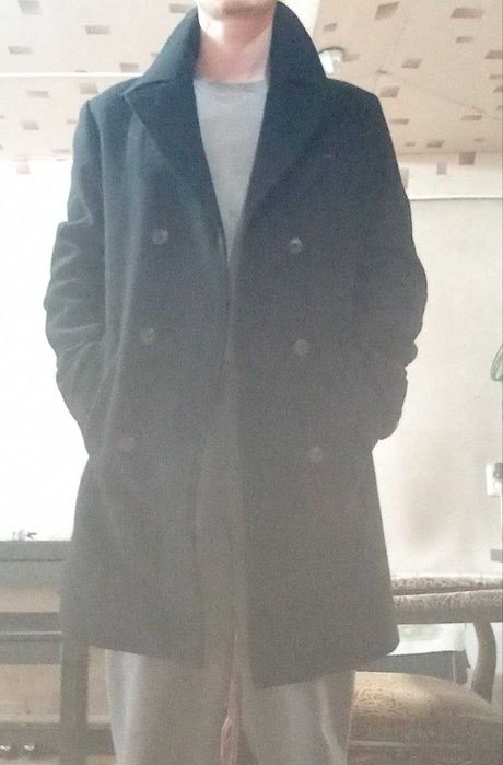 Драповое пальто мужское.