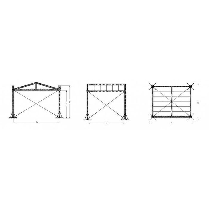 Acoperis Scena mobila evenimente 8x6m Alustage GlobalTruss Milos