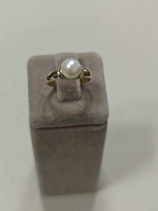 Inel cu perla aur 18k 3.40gr (r)
