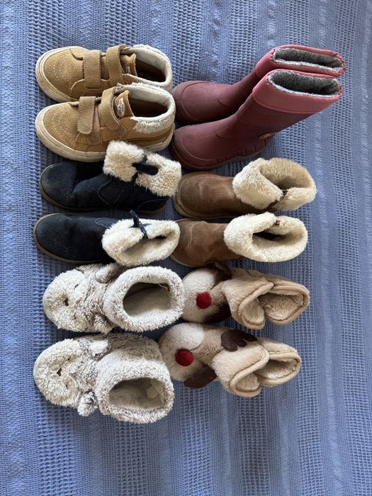 6 чифта запазени детски обувки Mango, Vans Okaidi 27 и 28-ми номер