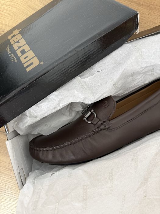 Мужские кожаные мокасины Tezcan Shoes, размер 43 (Турция)