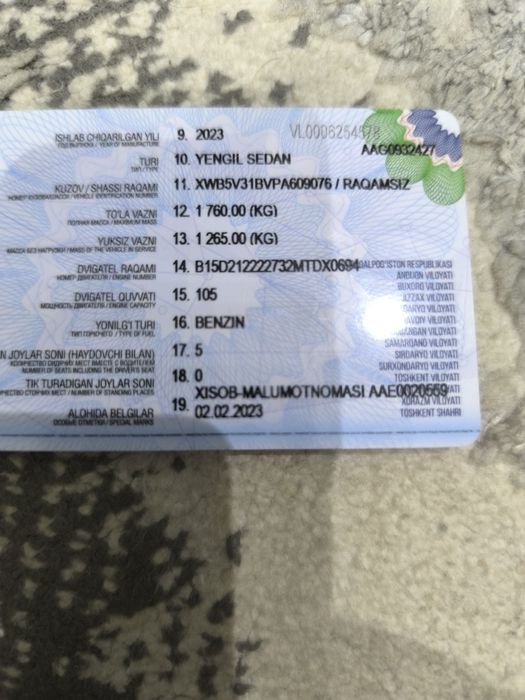 Jentira 2023 yil Masla Moshina