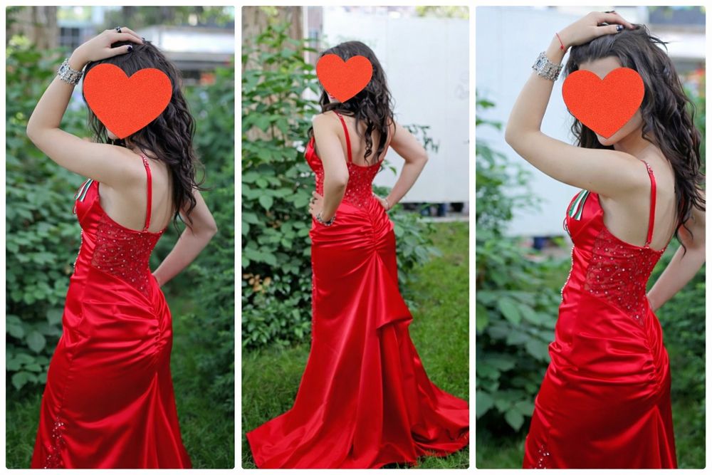 Червена дизайнерска рокля Julia Kontogruni XS/S – като нова