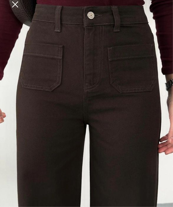 Дамски дънки в кафяво