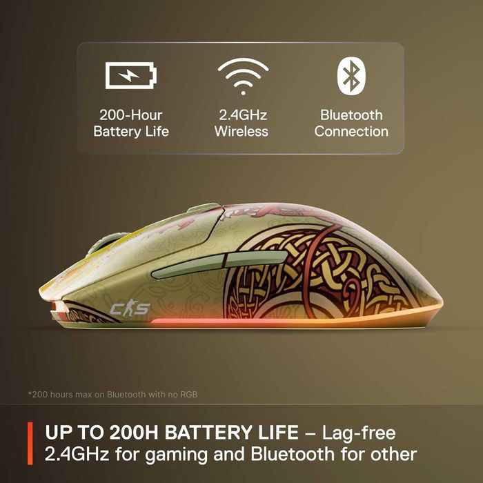 SteelSeries Wireless Gaming Mouse CS2 Dragon Lore Edition
