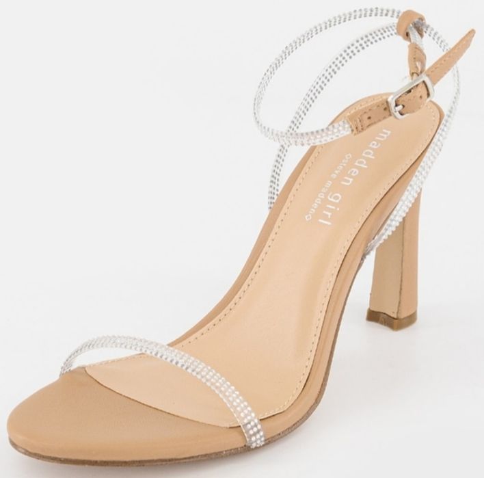 Sandale nude cu toc, 37