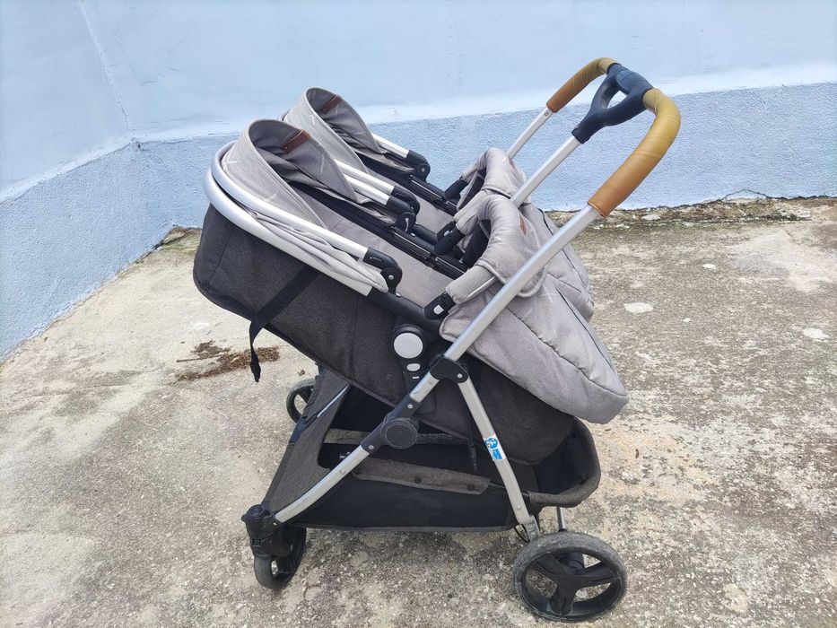 Количка за близнаци Chipolino Duo Smart + 2 столче / кошница за кола Chipolino Duo Smart