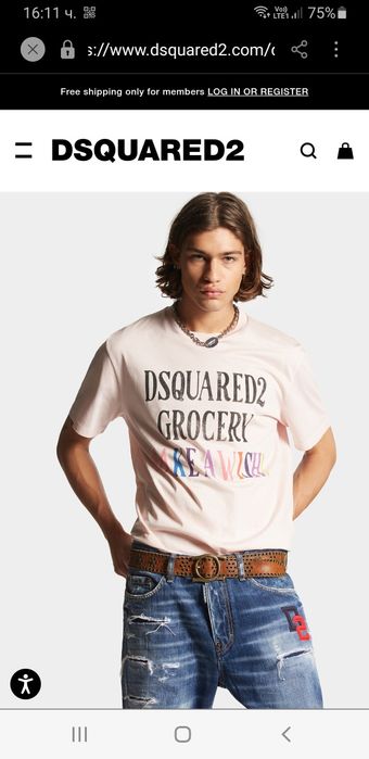 DSQUARED2 Made In Italy Mens Size M НОВО! ОРИГИНАЛ! Мъжка Тениска!