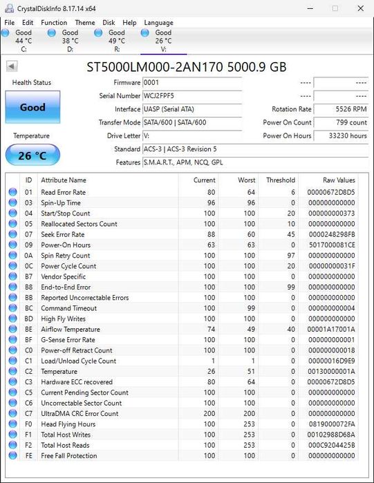 VAND HDD Extern 2,5" LaCie Rugged 5TB
