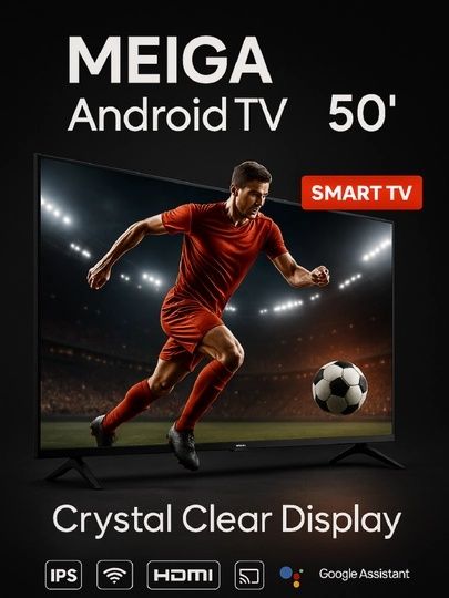 MEIGA 50 dyuymli televizor - Smart TV, Wi-Fi, HDMI, tiniq tasvir, zamo