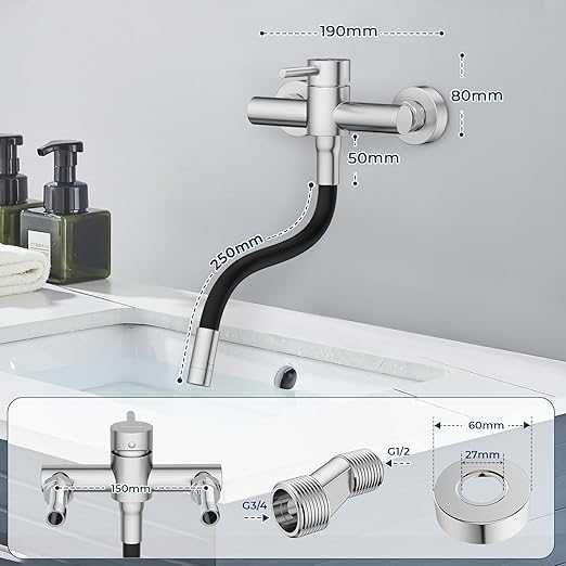 Baterie HURRAN cu montare pe perete, rotativă la 360°