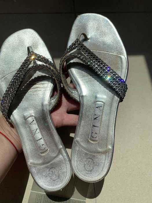 Șlapi de lux GINA cu cristale  Swarovsky, model Calvin