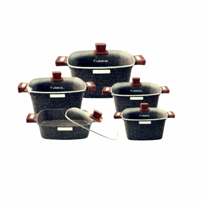 Гранитен комплект касероли от 10 части за кулинарни шедьоври Lexical –