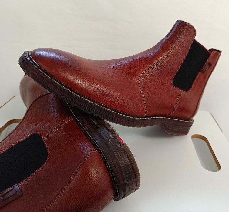 Ghete chelsea 44.5 45 plain toe premium LLOYD Germany NOI piele nat