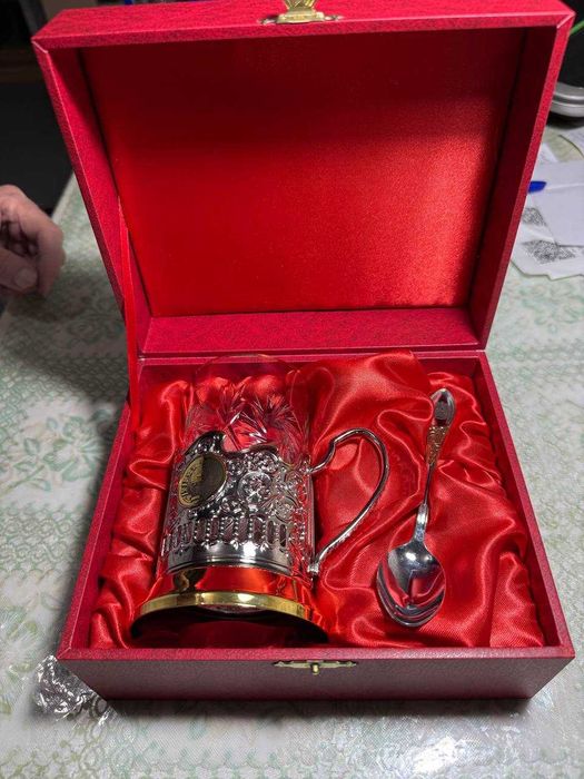 Подстаканник Почётный железнодорожник Узбекистана