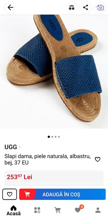 Slapi piele naturala UGG marimea 38