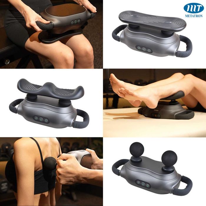 Aparat electric de masaj cu vibratii, multifunctional, 3 capete, 3 moduri, 3 viteze, pentru relaxare tonifiere recuperare si antistres