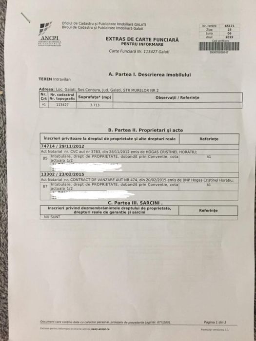 Vând Teren Intravilan Super Oferta - Centura Brateș