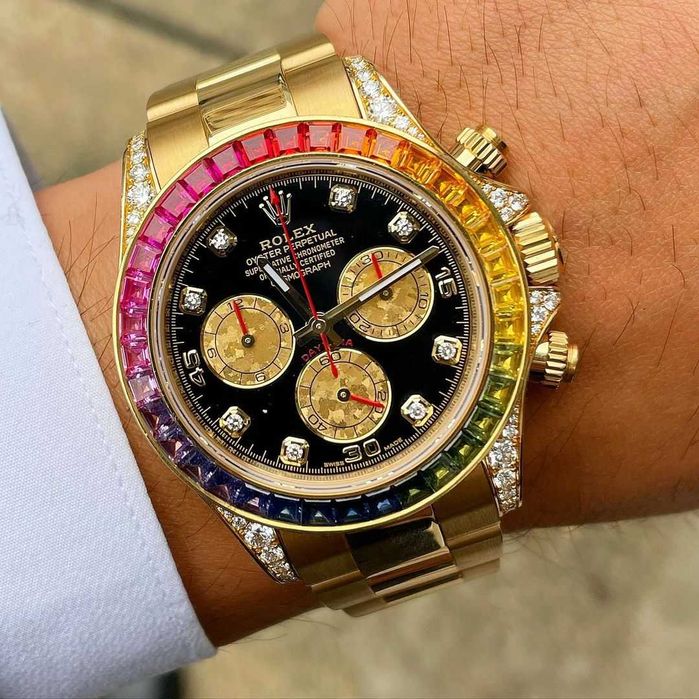 rolex daytona rainbow gold