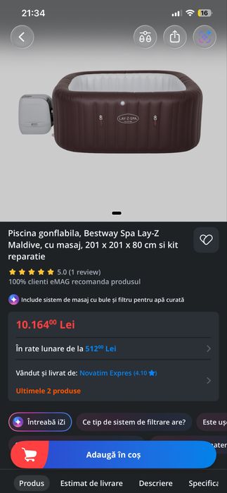 Jacuzzi gonflabil Lay Z Spa