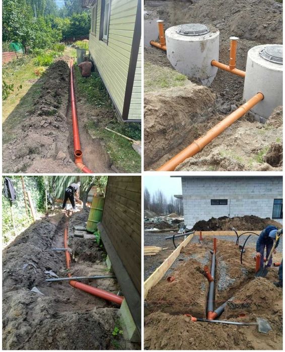 Копаем септик траншей