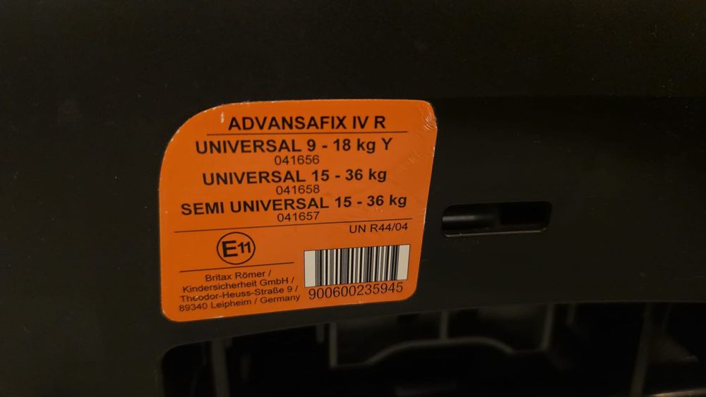 Scaun auto Britax romer advansafix IV R 9-36 kg