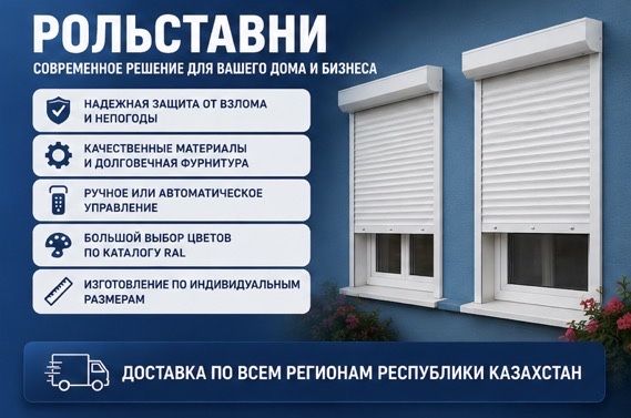 Рольставни роллеты на двери окна гаражи ворота любых размеров