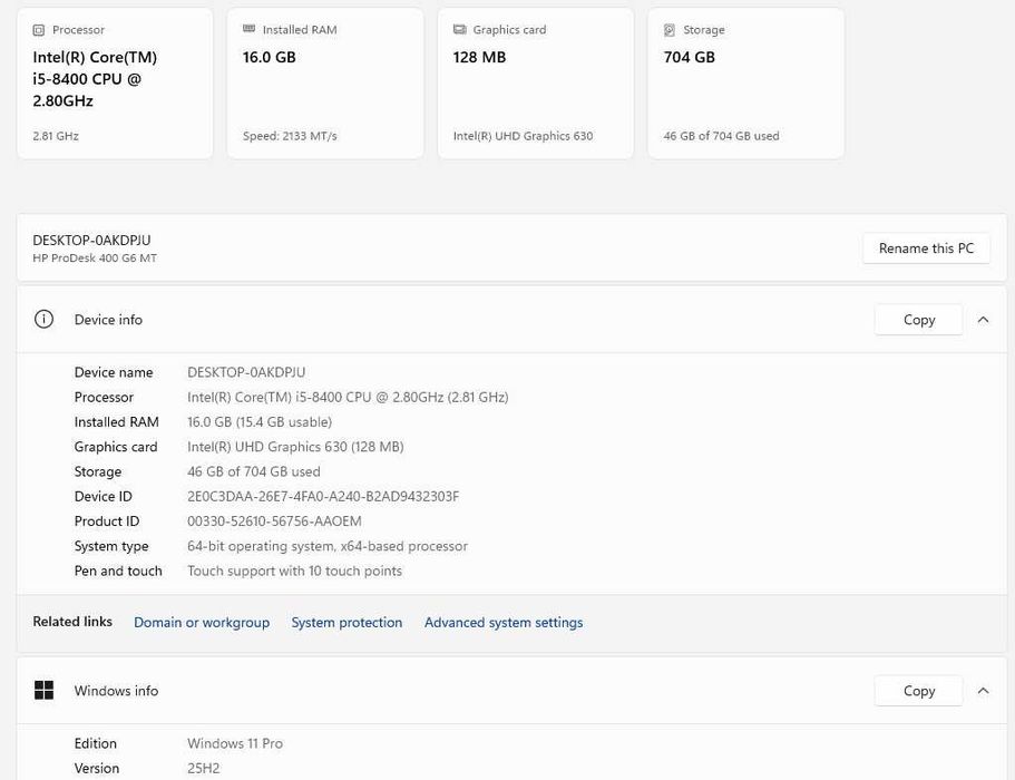 PC Office | Intel i5 | 16GB DDR4 | Windows 11 Pro
